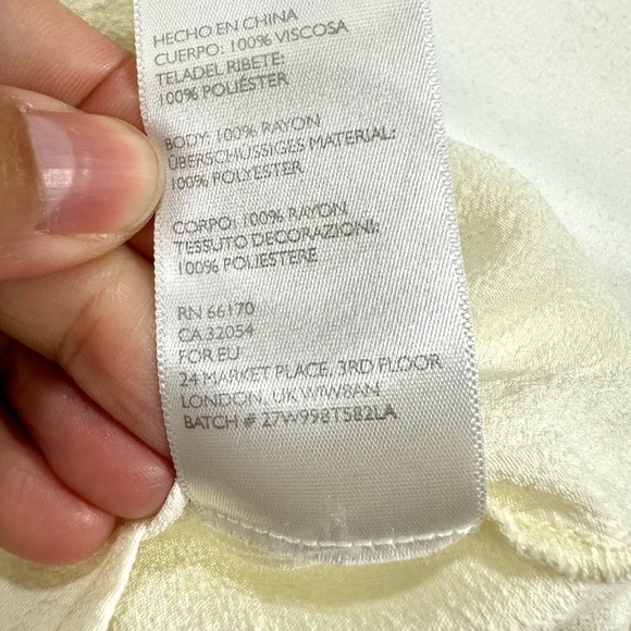 Silence+noise spike collar sheer cream blouse size M - Picture 8 of 9